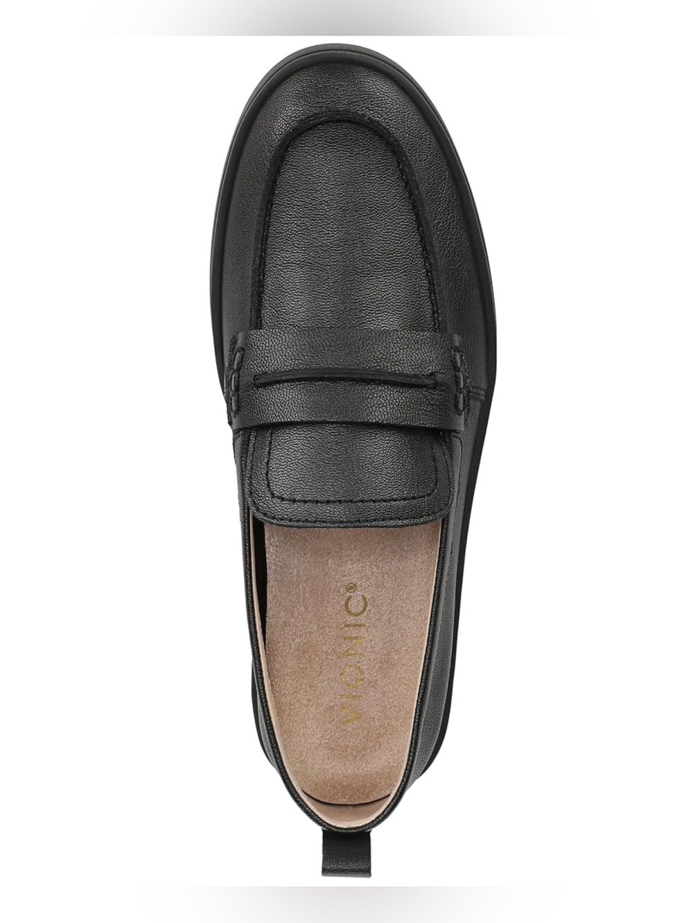 Vionic Black Leather Slip-On Loafer Size 10 - Picture 4 of 16